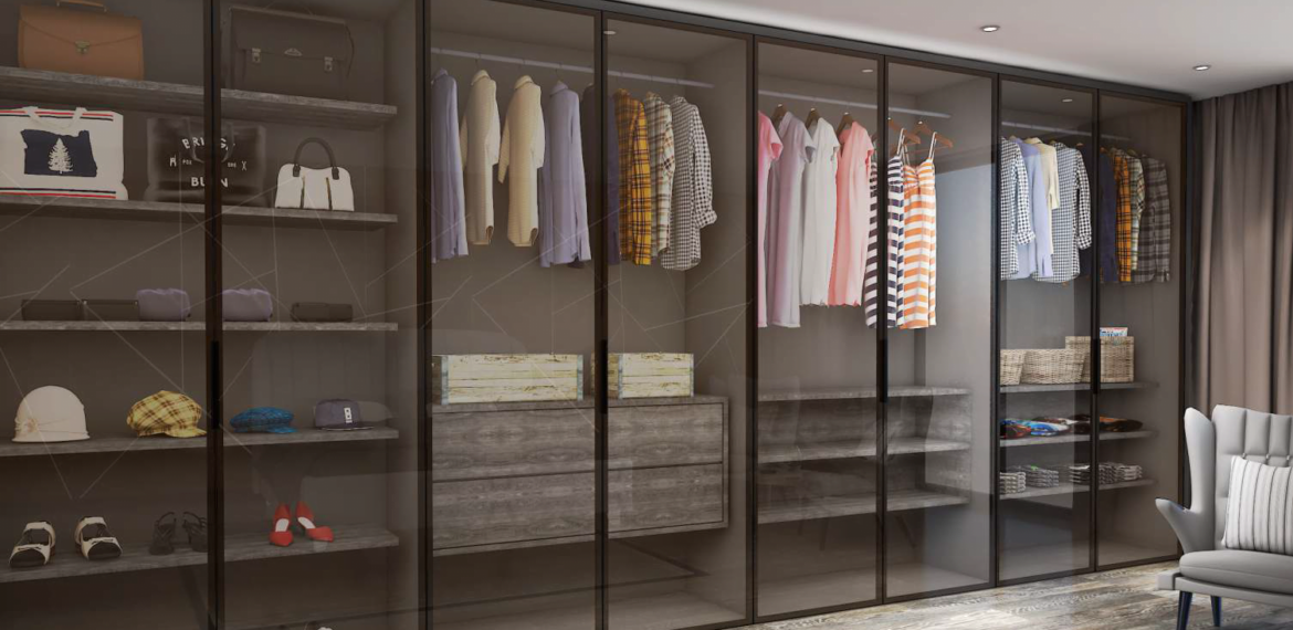wardrobe glass shutter