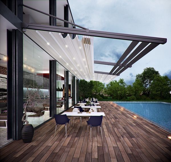 Retractable Fabric Pergola