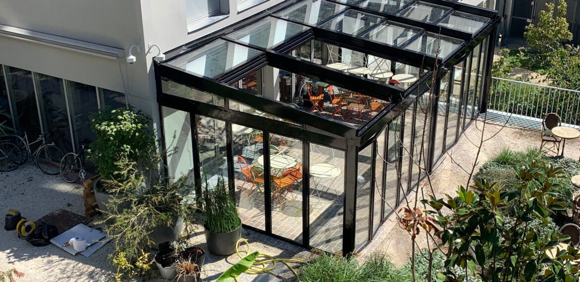 Glass Retractable Skylight