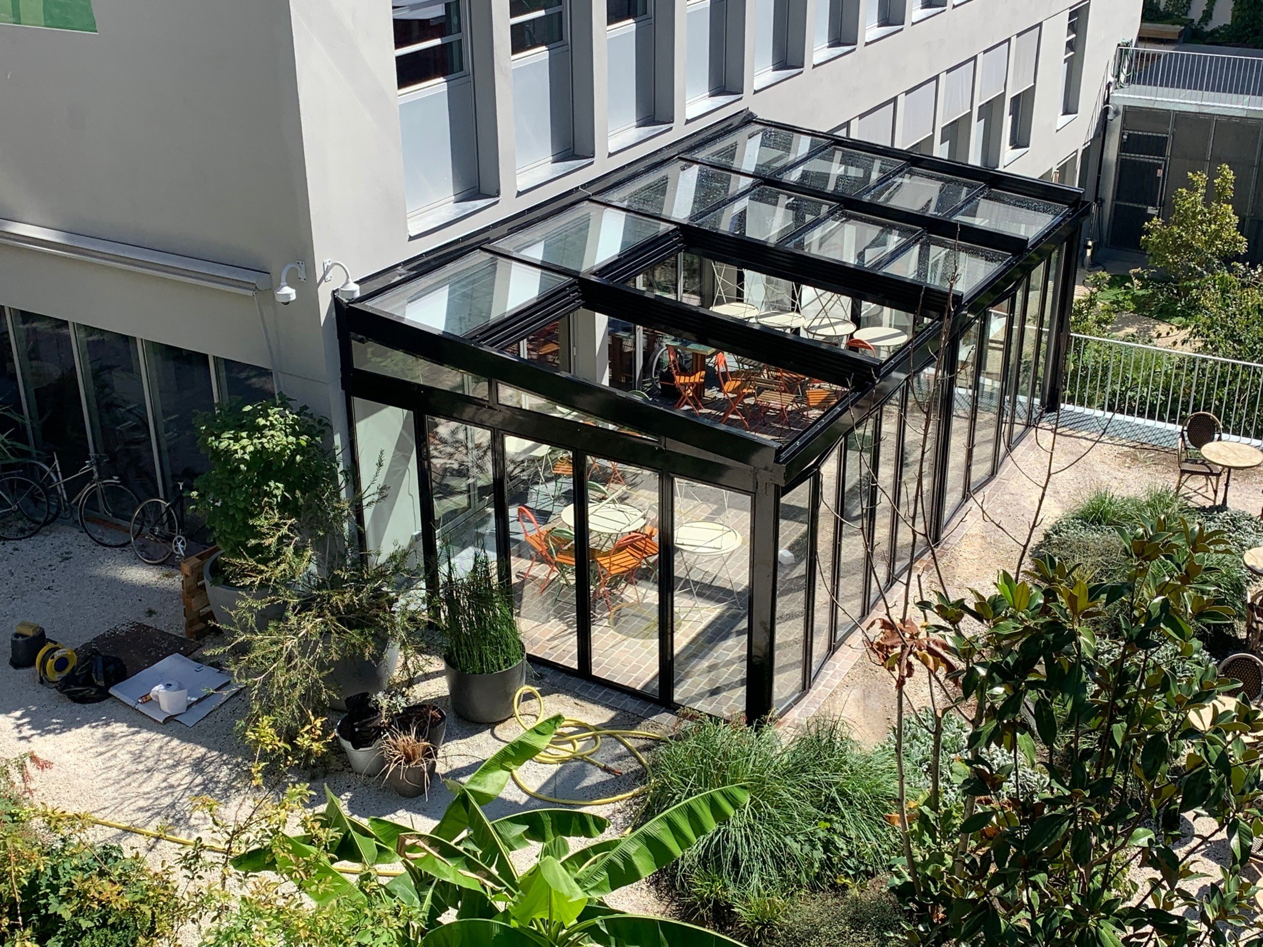 Glass Retractable Skylight